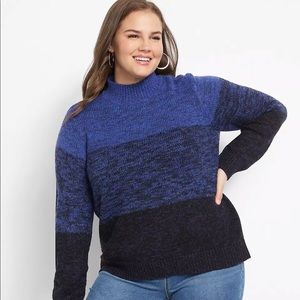 NWT Lane Bryant sz 18/20 Mock-Neck Ombré Sweater!!